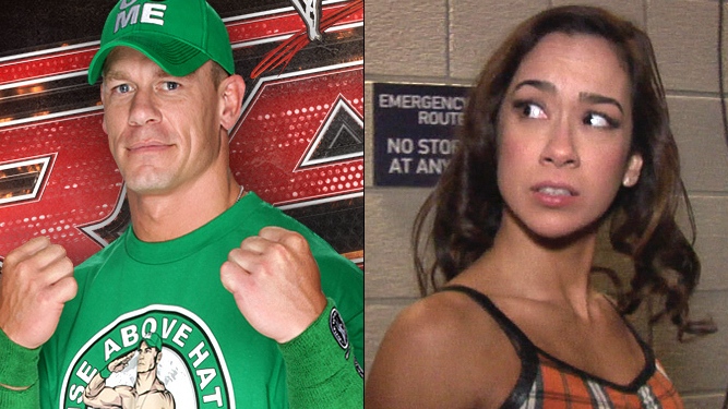 John Cena and AJ