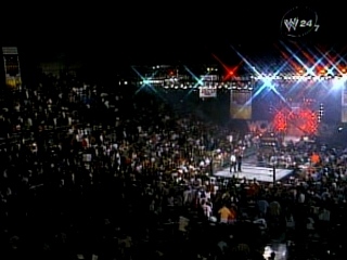 looks like WCW has a new type of arena they are debuting here tonight.}