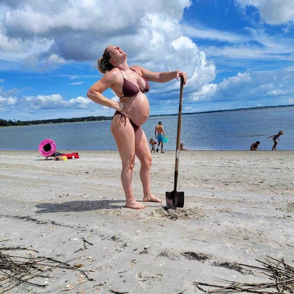 Lacey Evans does more than just wrestle, she also poses in bikinis. 