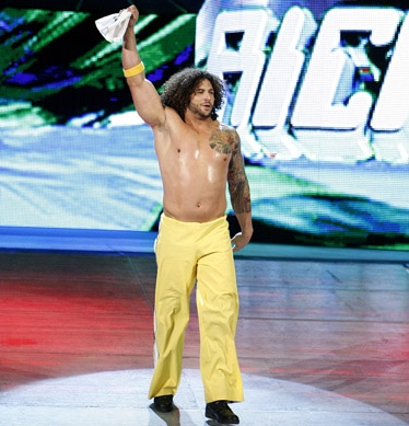 ECW Superstar Ricky Ortiz Waving The Ricky O Rally Towel