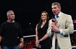Shane McMahon, Stephanie McMahon and Vince McMahon