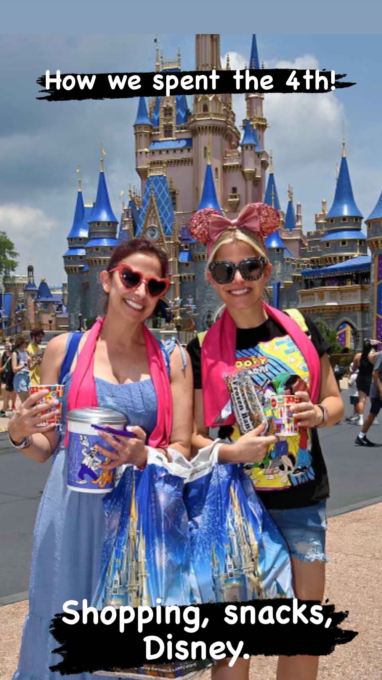 Alexa Bliss in front of Cinderella Castle at Disney World's Magic Kingdom
