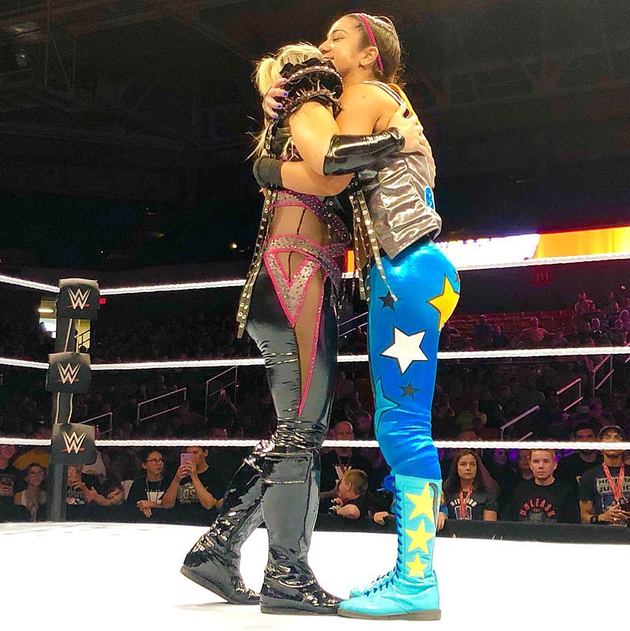 Bayley hugs Natalya