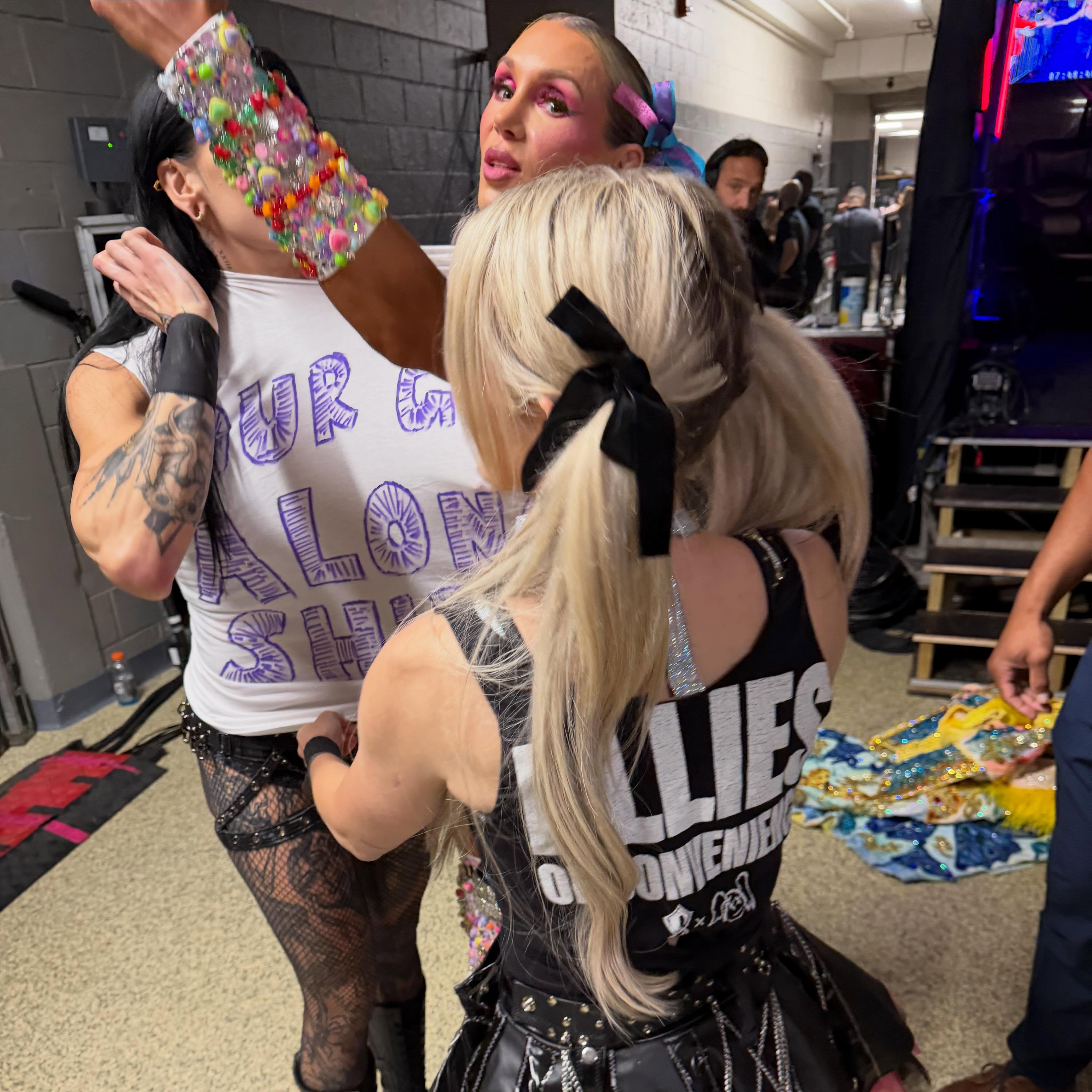 Alexa Bliss, Rhea Ripley and Charlotte Flair