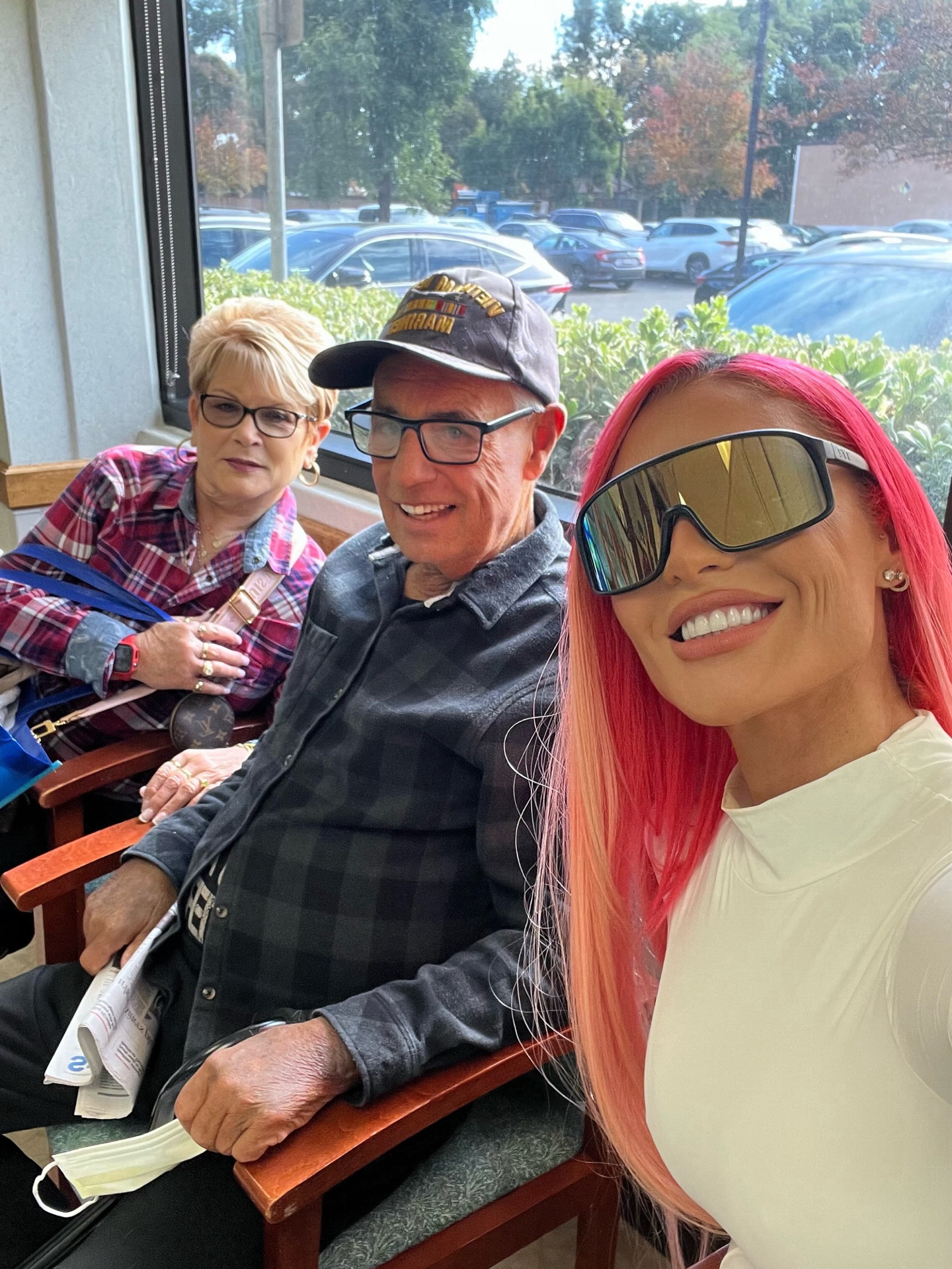 Natalie Eva Marie with her parents, father Barry Nelson and mother Josie Nelson