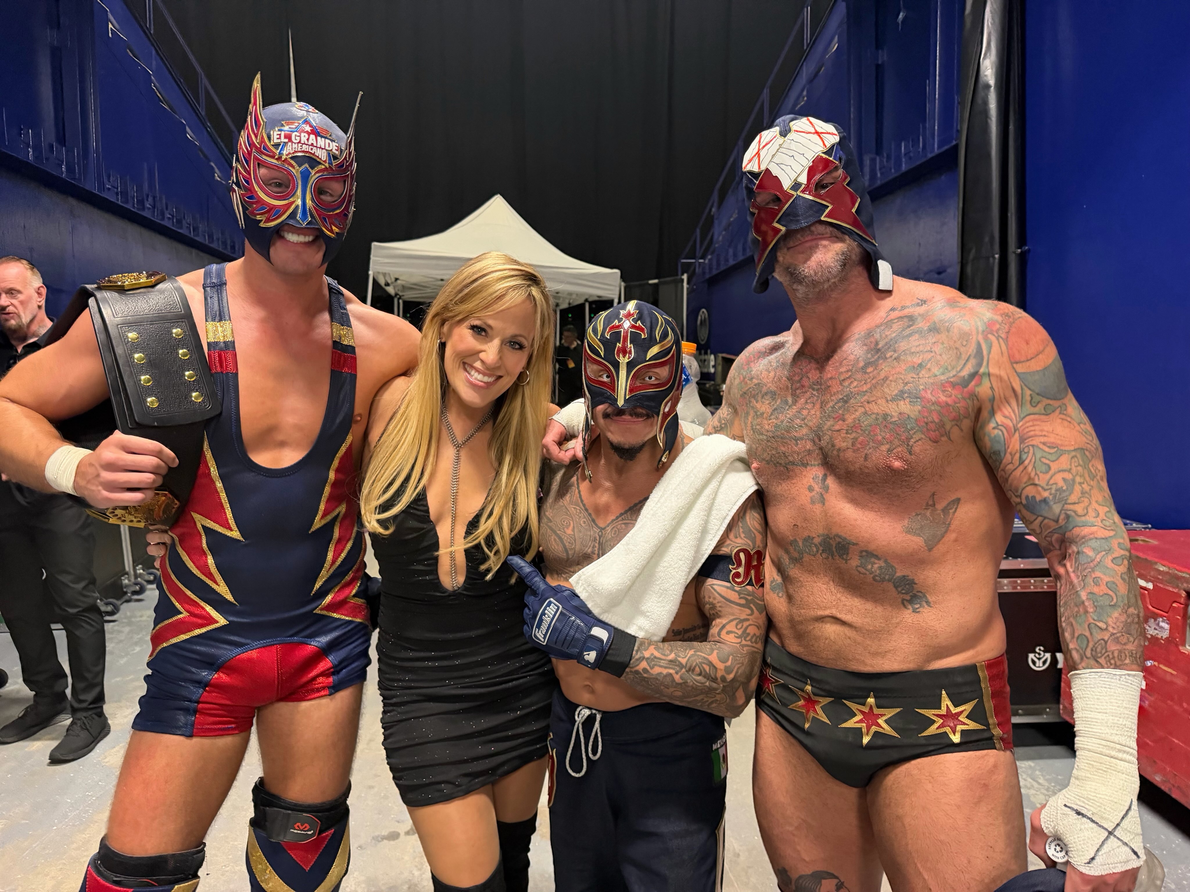 El Grande Americano, Lilian Garcia, Rey Mysterio and CM Punk