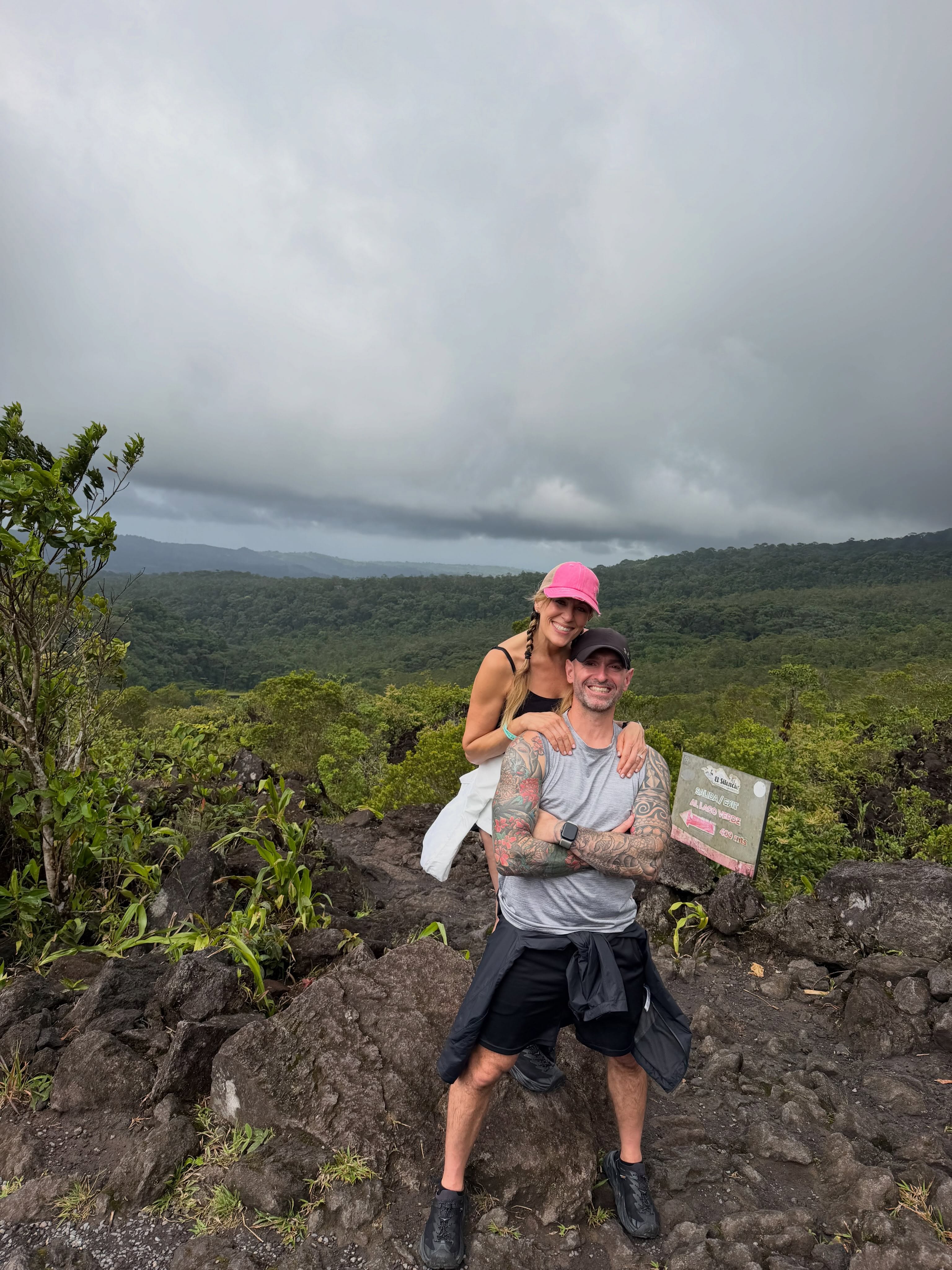 Lilian Garcia exploring La Fortuna, Alajuela, Costa Rica with her husband, Patrick Ellrich