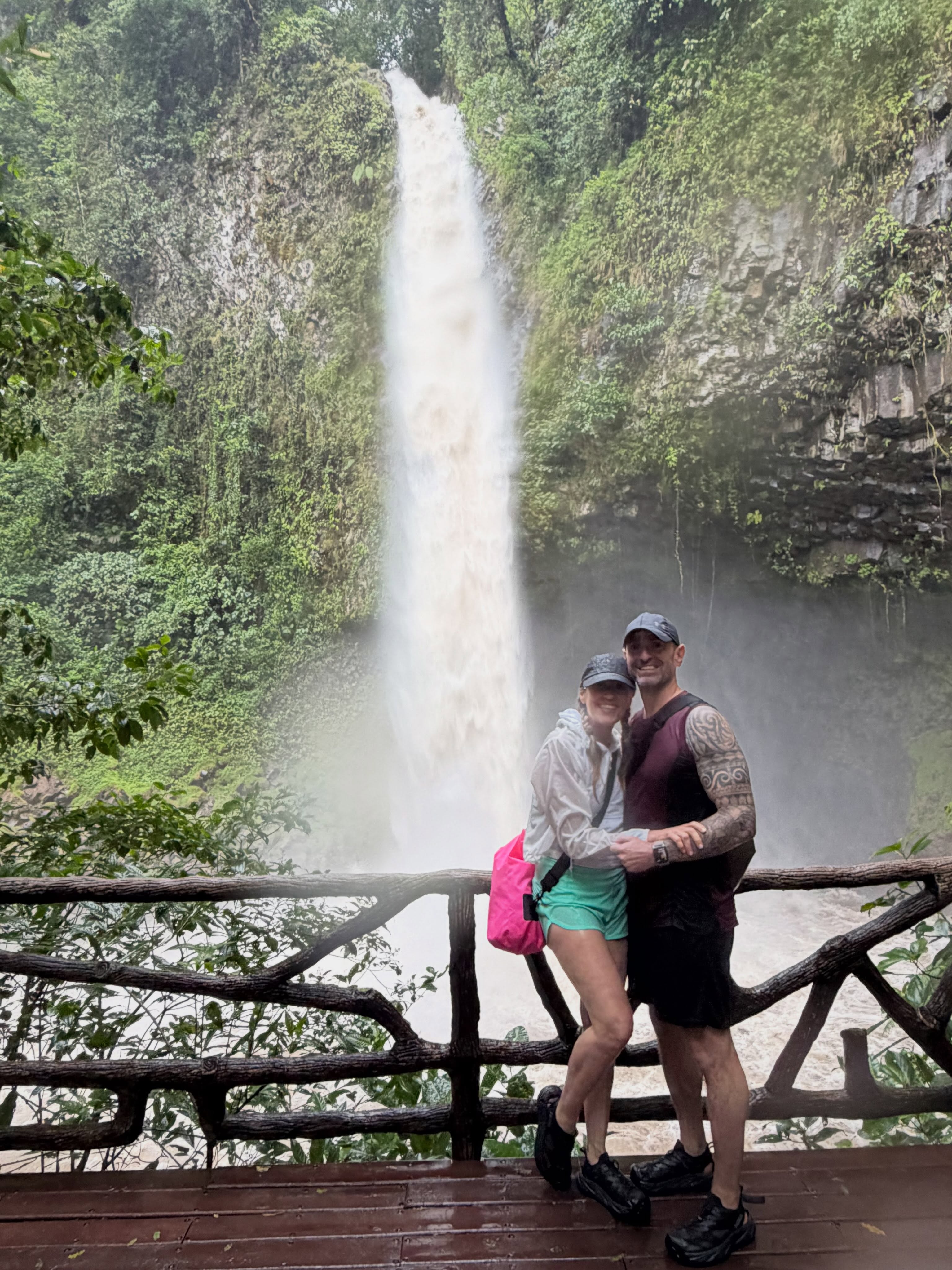 Lilian Garcia exploring La Fortuna, Alajuela, Costa Rica with her husband, Patrick Ellrich