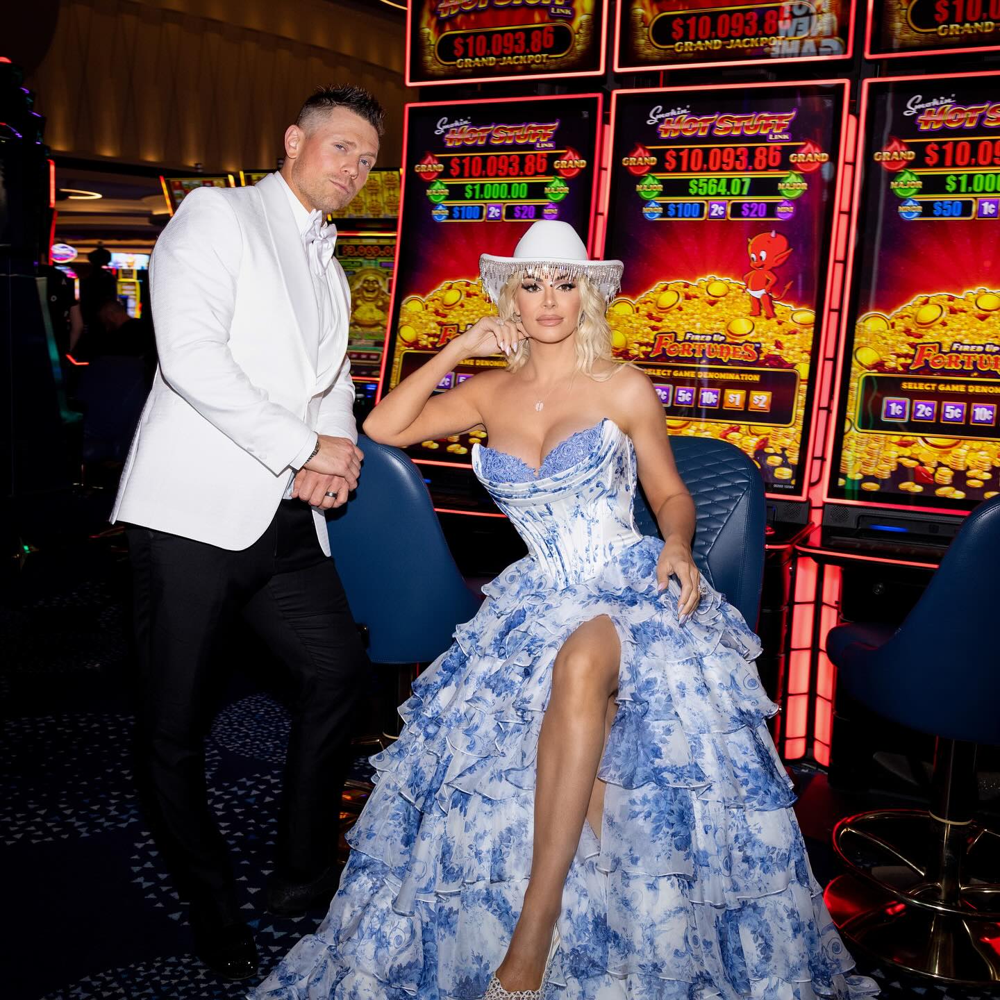 Maryse Mizanin and The Miz at a Las Vegas casino in April 2025