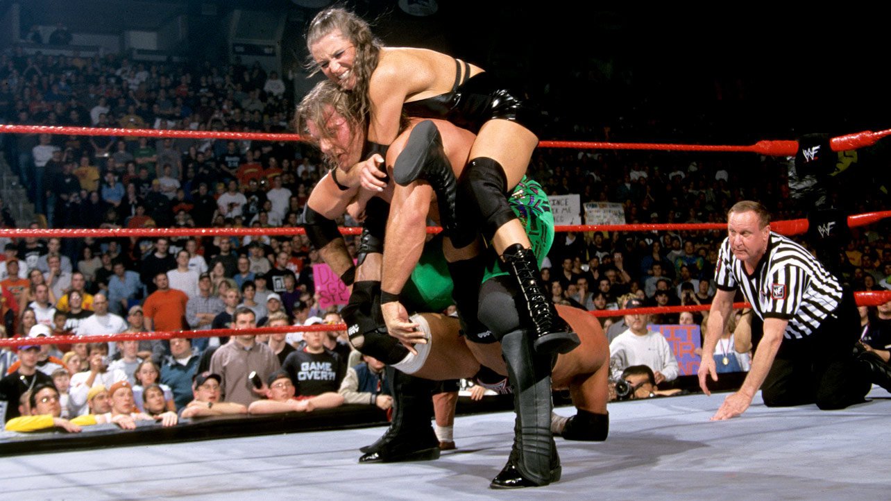 Stephanie McMahon vs. Chris Jericho vs. Triple H