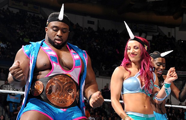 Big E and Sasha Banks