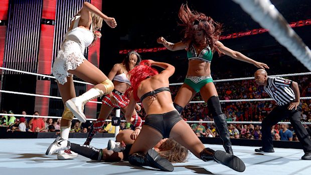 Nikki Bella vs. Alicia Fox, Eva Marie, Cameron and Rosa Mendes