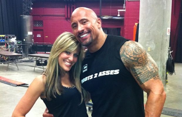 Lilian Garcia and Dwayne "The Rock" Johnson