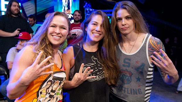 Ronda Rousey, Marina Shafir and Jessamyn Duke