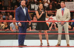 Triple H, Stephanie McMahon and Vince McMahon