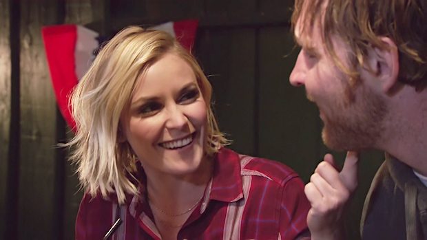 Renee Young and Dean Ambrose