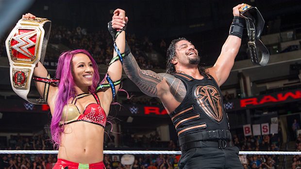 Sasha Banks and Roman Reigns