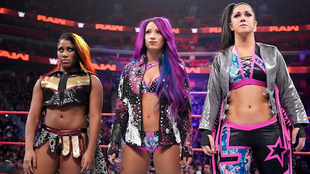 Ember Moon, Sasha Banks and Bayley