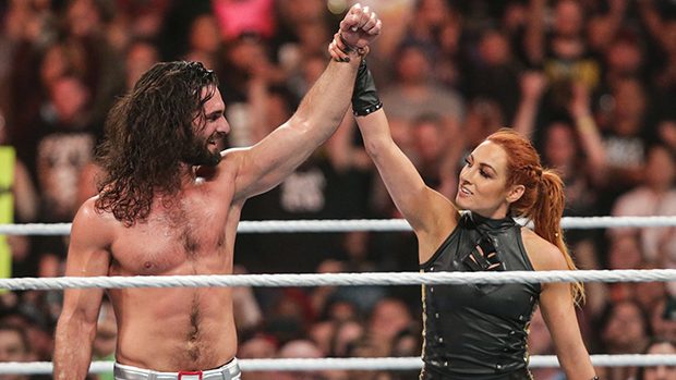 Seth Rollins and Becky Lynch