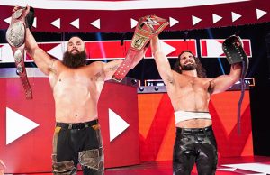 Braun Strowman and Seth Rollins