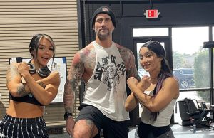 Cora Jade, CM Punk and Roxanne Perez