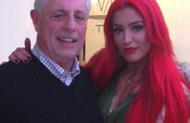 Eva Marie with her father