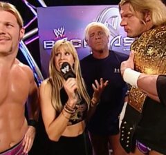 Chris Jericho, Lilian Garcia, Ric Flair and Triple H