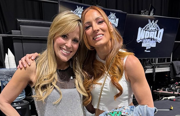 Lilian Garcia and Becky Lynch