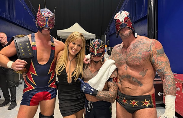 El Grande Americano, Lilian Garcia, Rey Mysterio and CM Punk